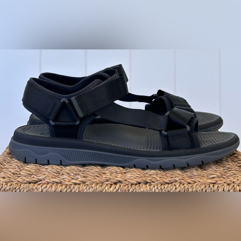 Clarks Cloudsteppers Balta Reef Men’s Sport Sandals Canvas Black Size 10M - Picture 5 of 13